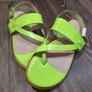 Women's New with out tag Cole Hann Leather Bright Green Sandals size 7